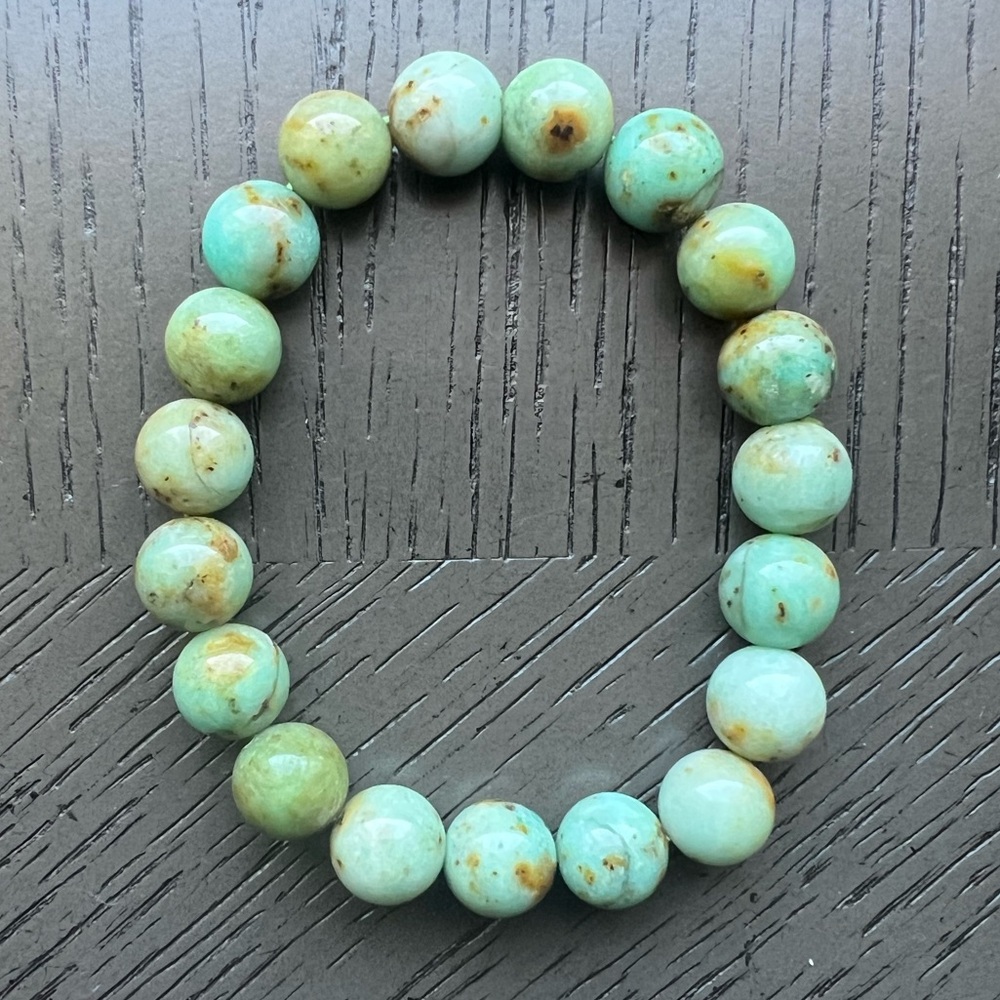 Chrysoprase bracelet 10mm SIZE 6.5’